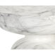Lucida 20 X 18 inch Marble Look / White Outdoor End Table